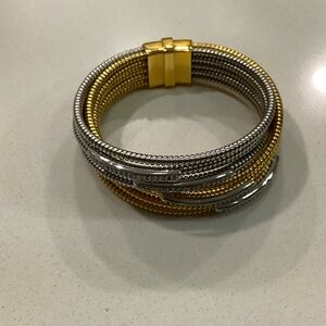 Gold and Silver Multi-Strand Bracelet